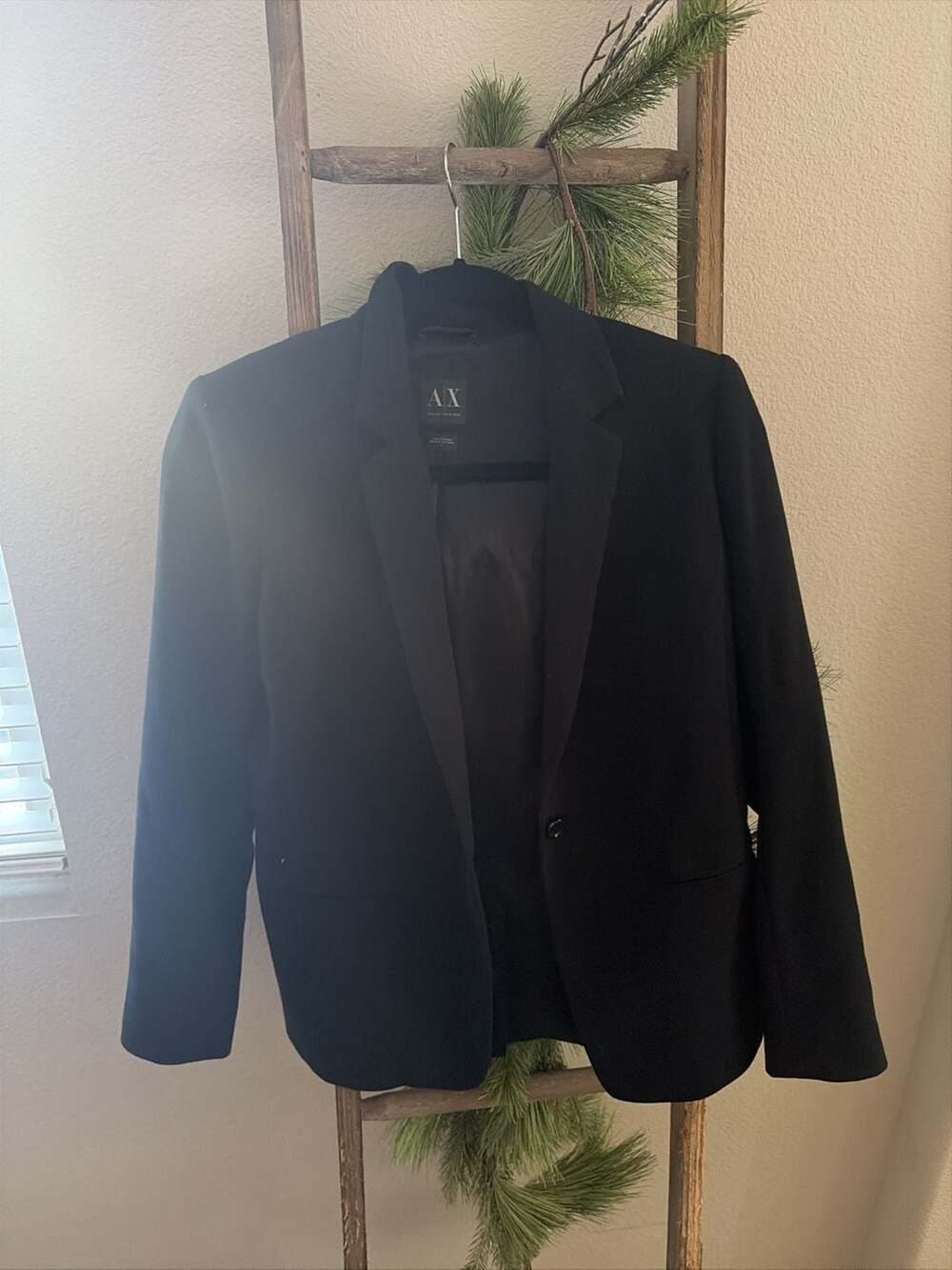 Armani Exchange Women's Black Single Button Blazer Size 4
